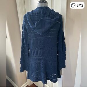 Lucky Brand Navy Blue Hooded Cardigan
